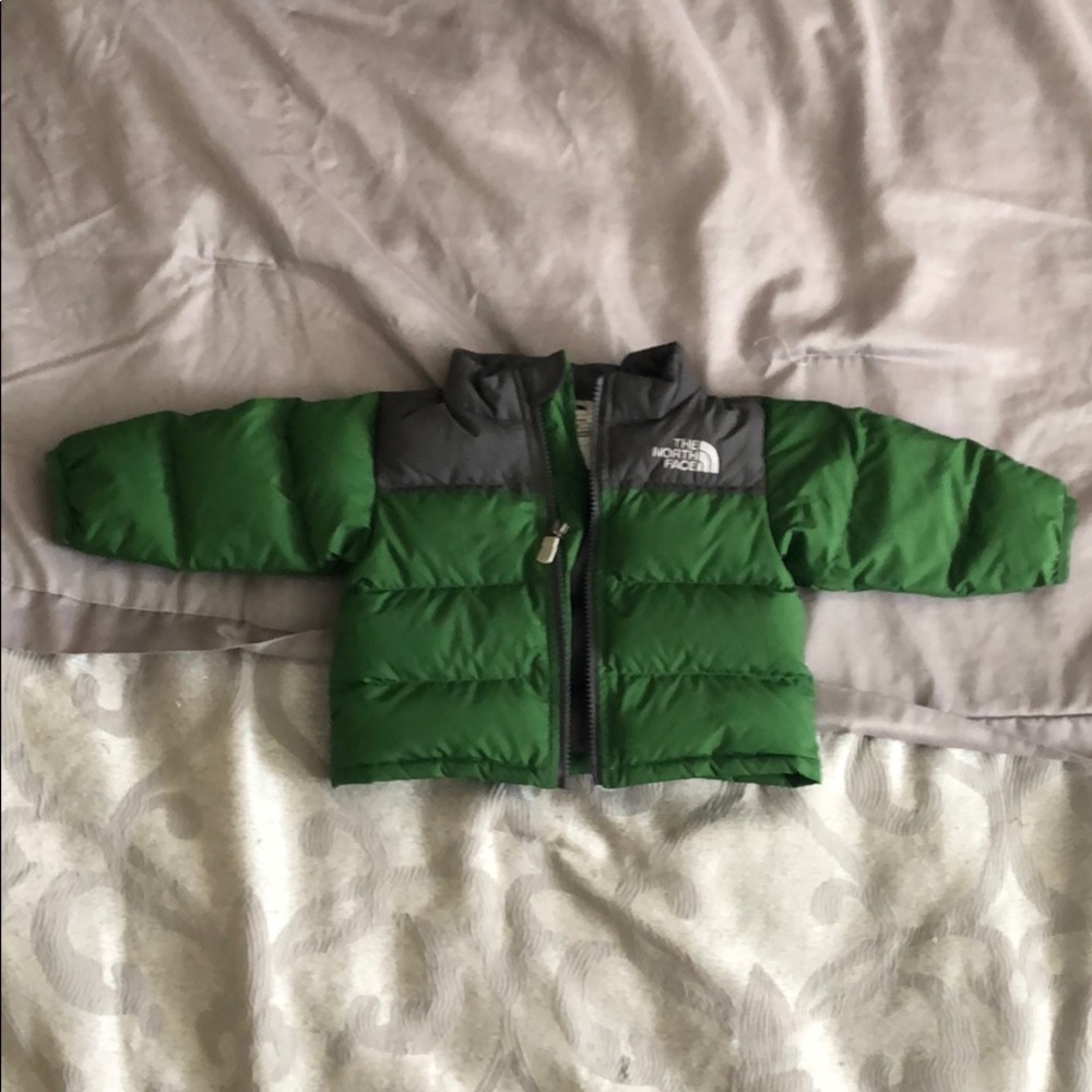 North Face insulated bubble coat size 3-6M
